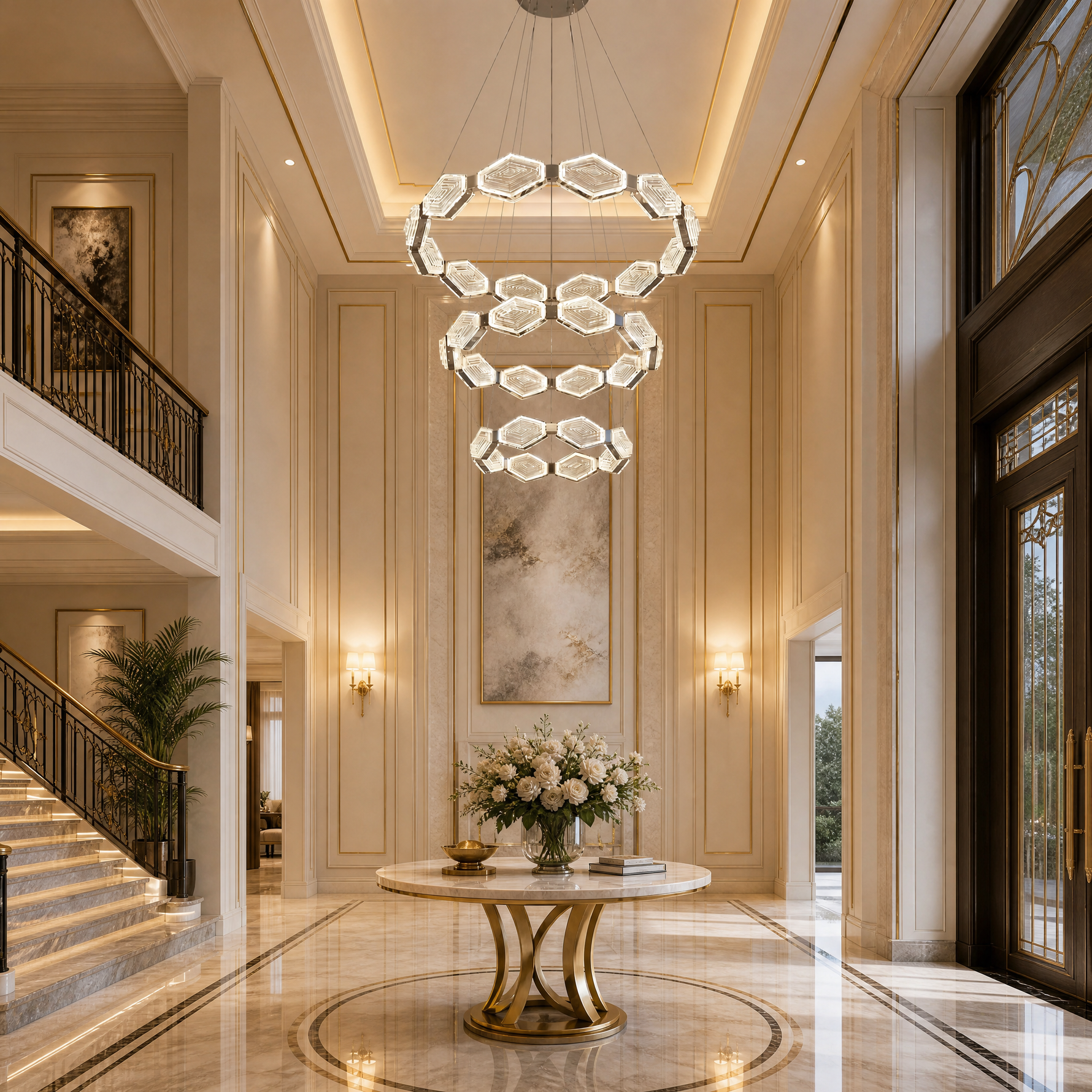 Yiosi Starlink 3-Tier Nested Glass Chandelier