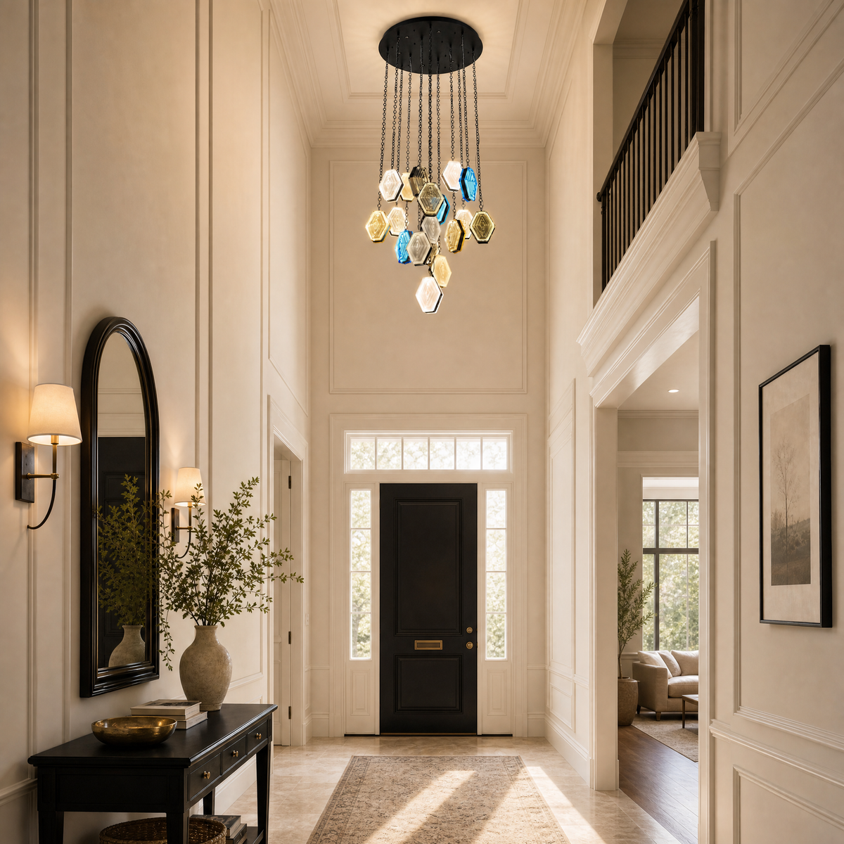 Yiosi Starlink Cascading Glass Chandelier