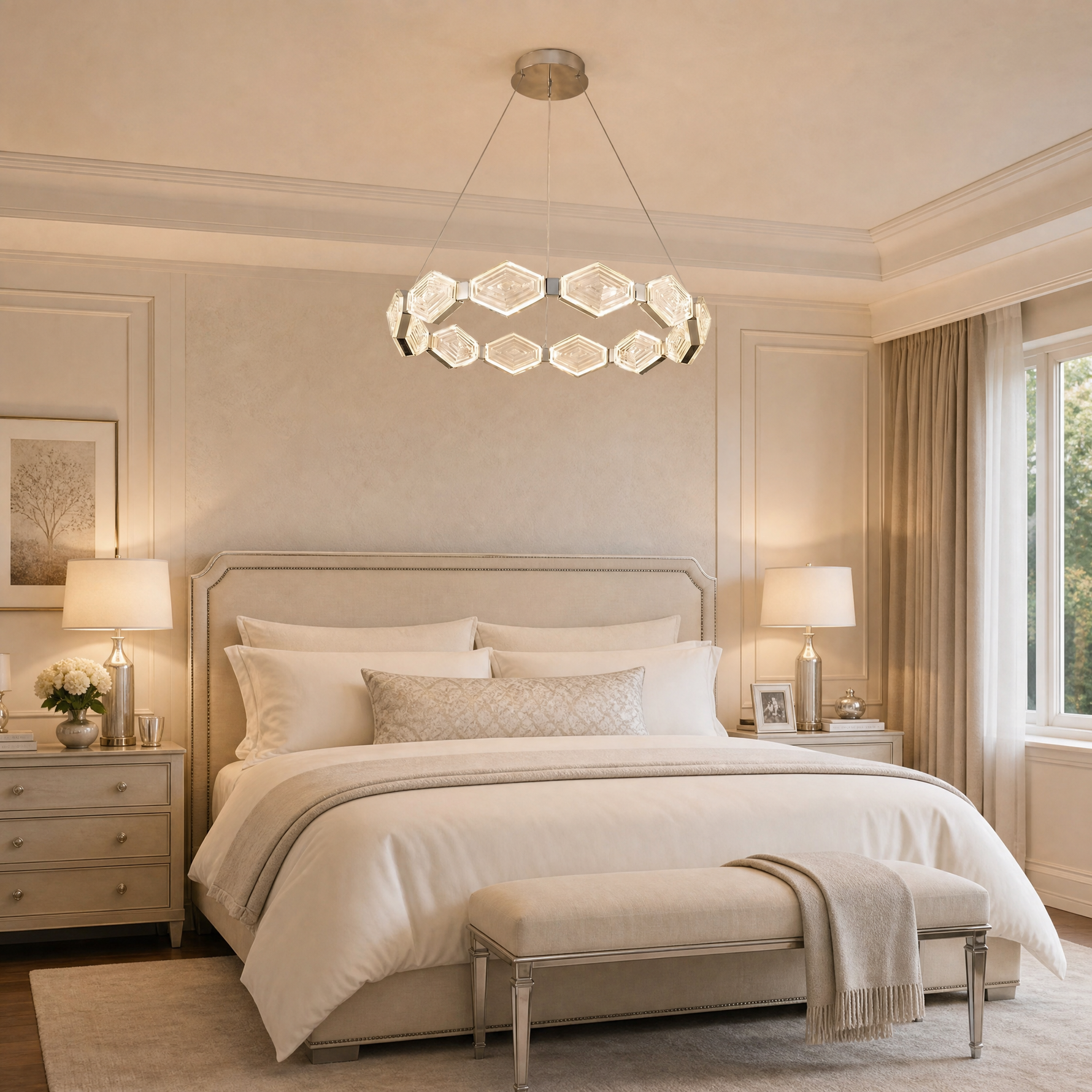 Yiosi Starlink Clear Glass Chandelier