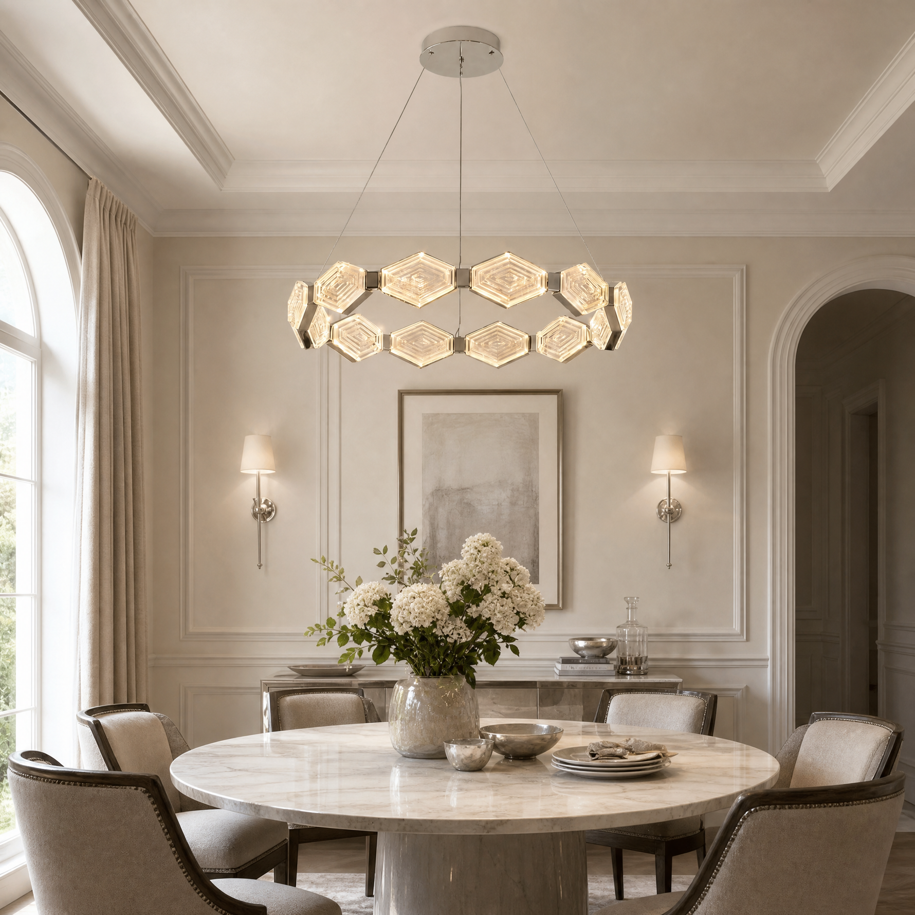 Yiosi Starlink Clear Glass Chandelier
