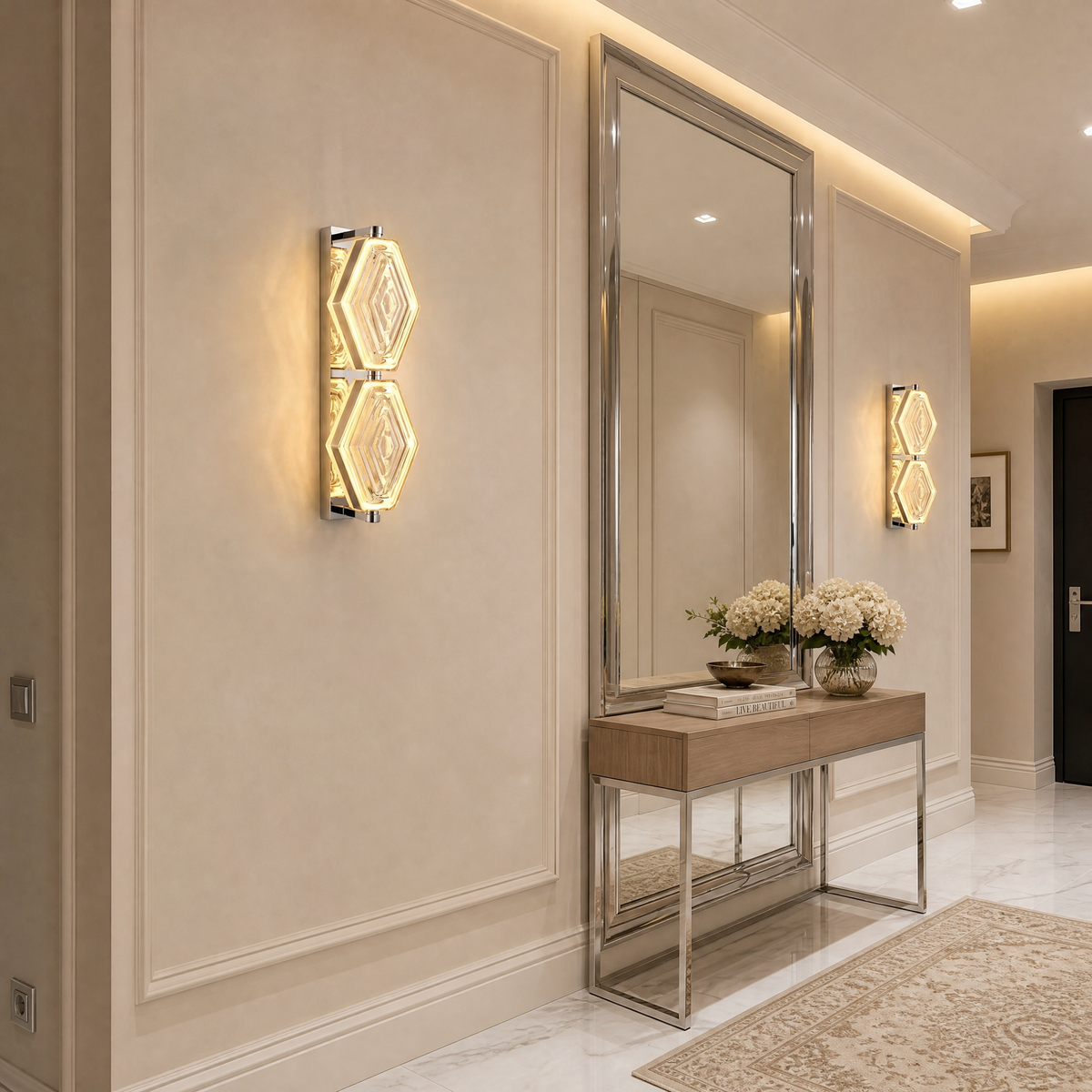 Yiosi Starlink Double Clear Glass Wall Sconce
