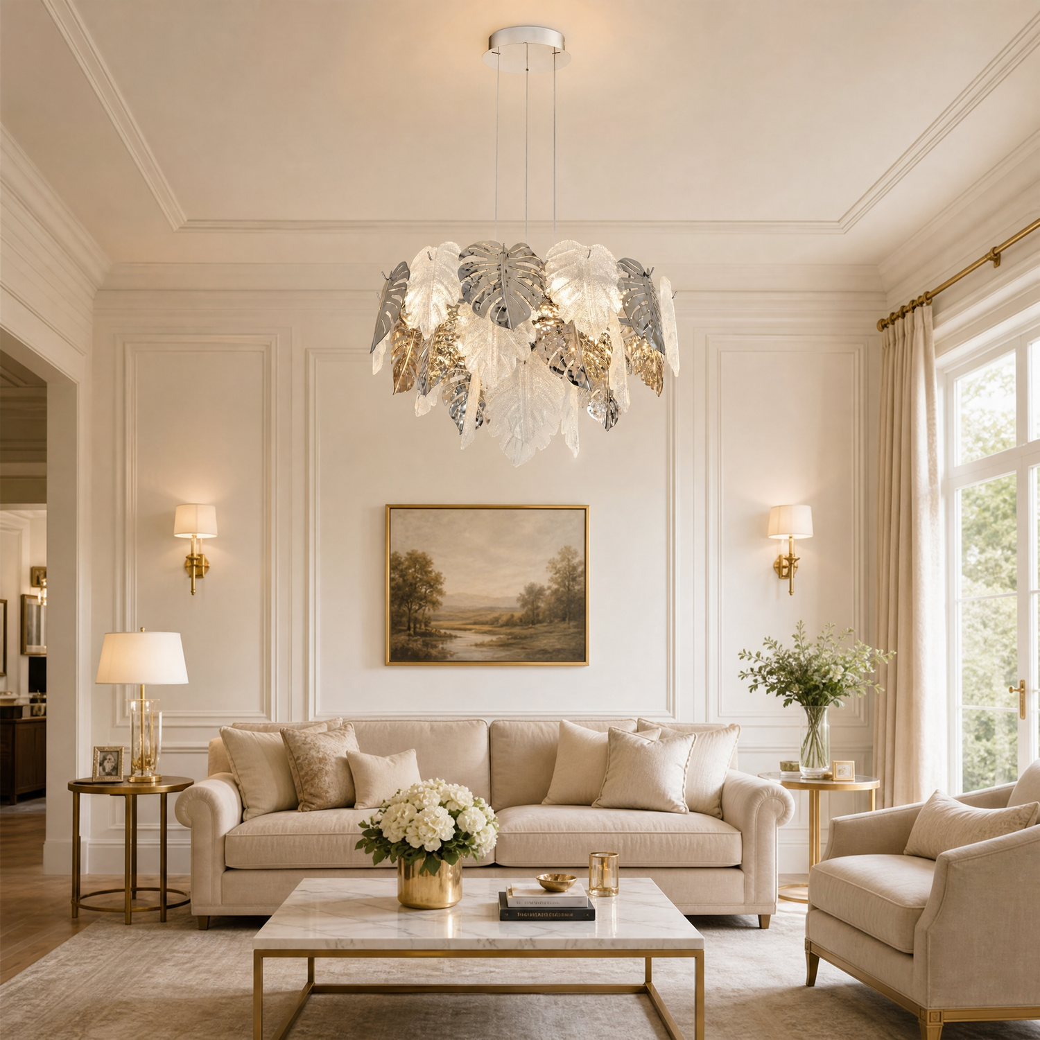 Yiosi Starry Night Crystal Chandelier 31" Style A