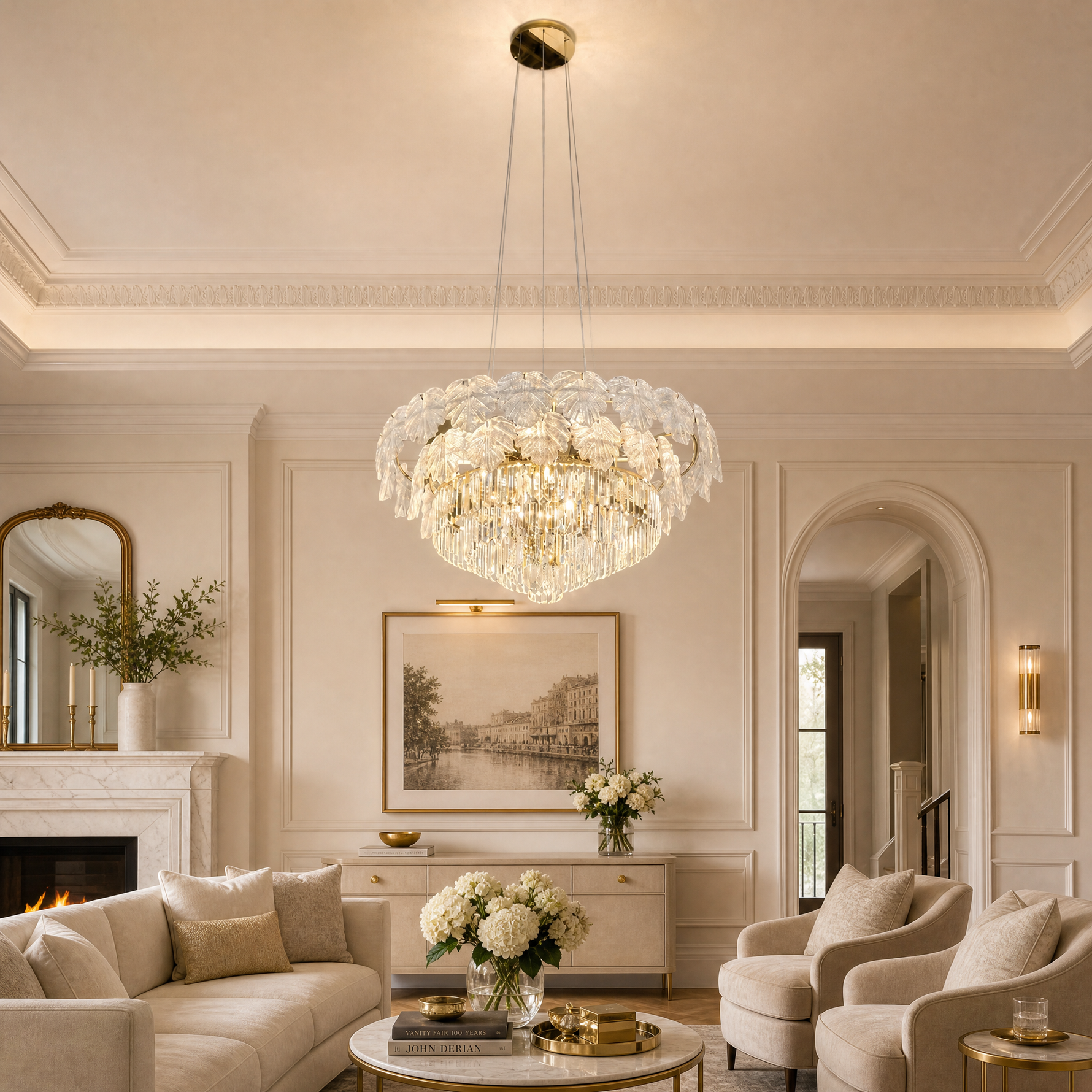 Yiosi Starry Night Crystal Chandelier 39"