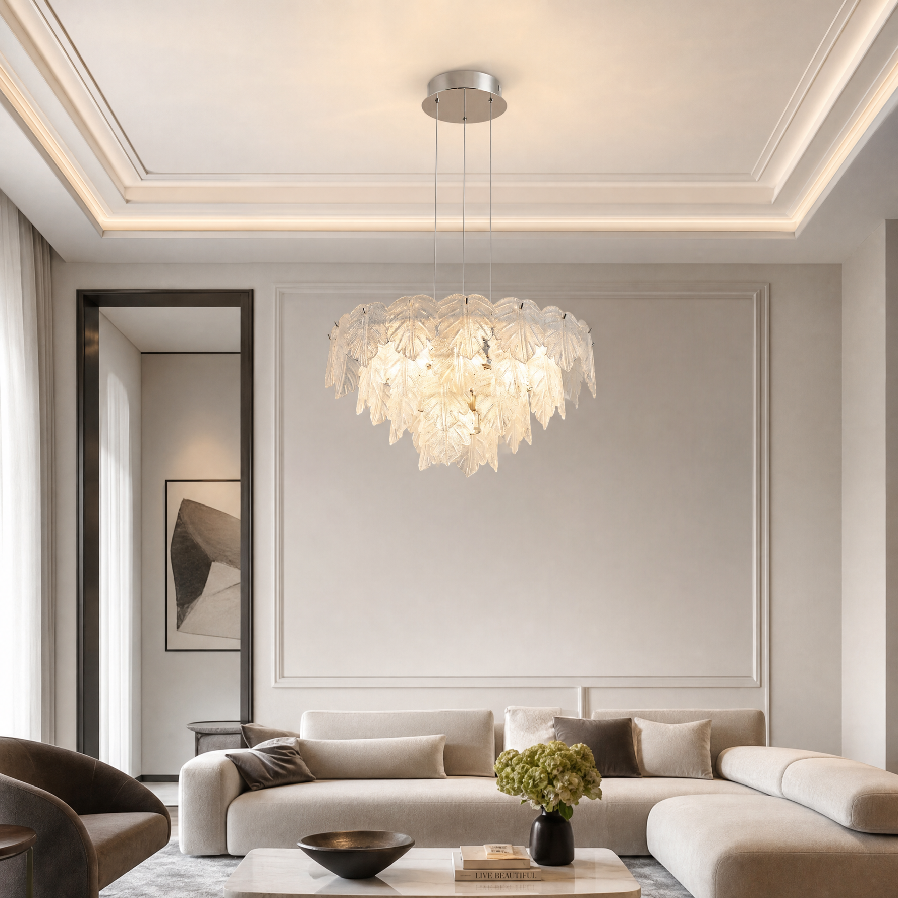 Yiosi Starry Night Crystal Pendant Light 24" Style A