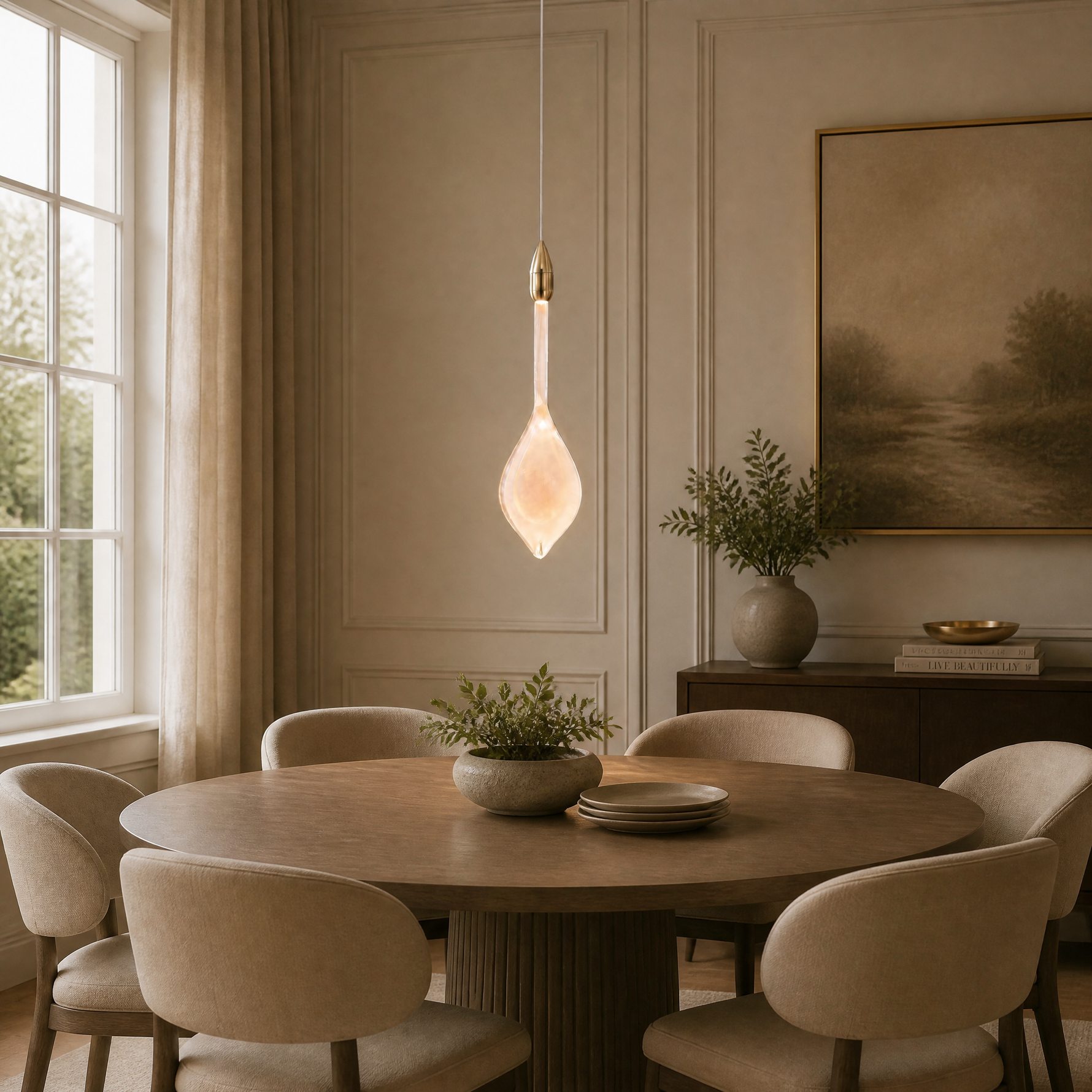 Yiosi Sunset Linear Cluster Glass Chandelier