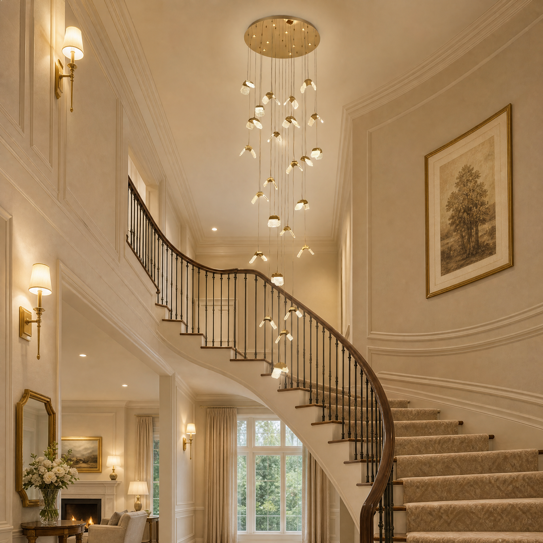 Yiosi Weaving Light Crystal Chandelier 39"