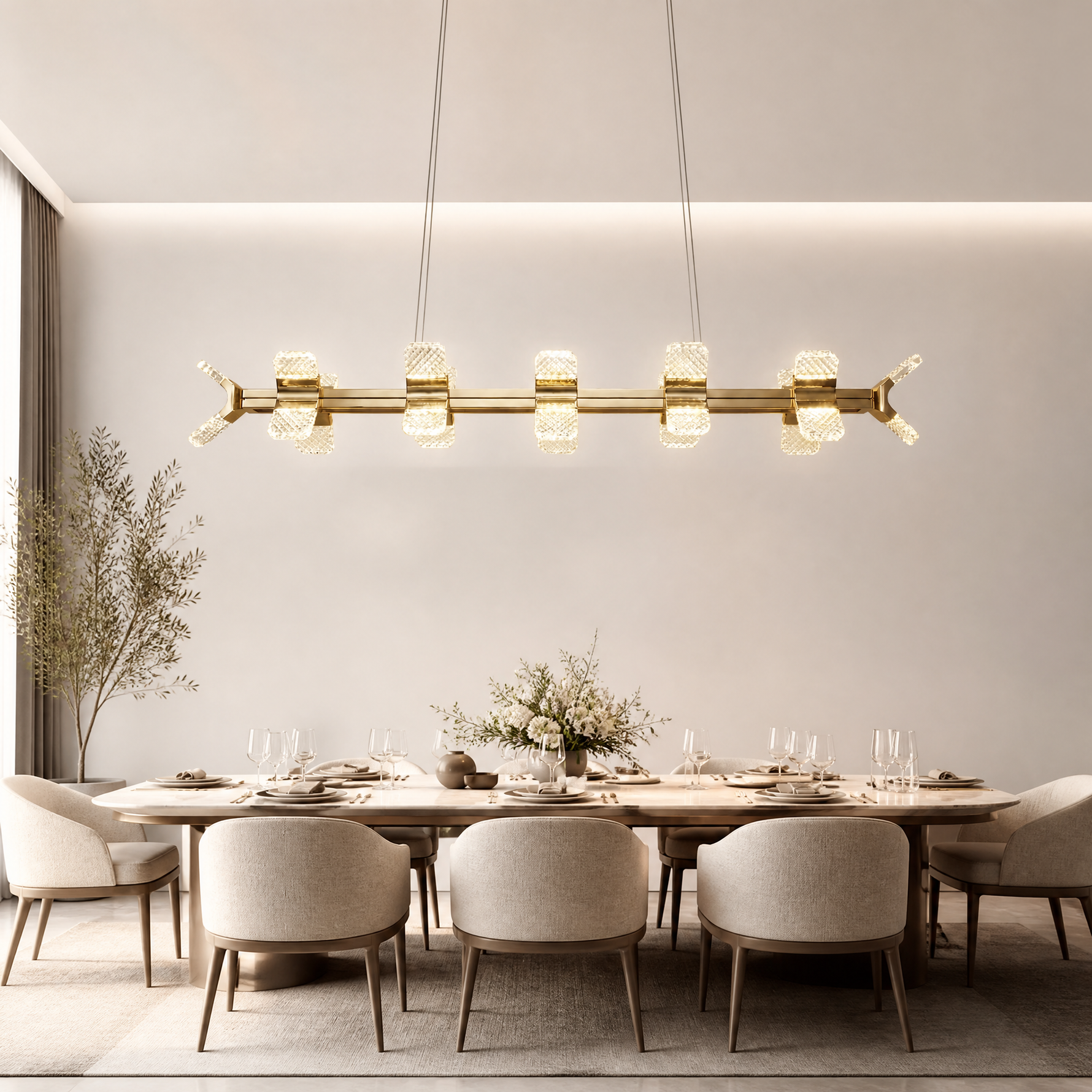 Yiosi Weaving Light Crystal Chandelier 59"