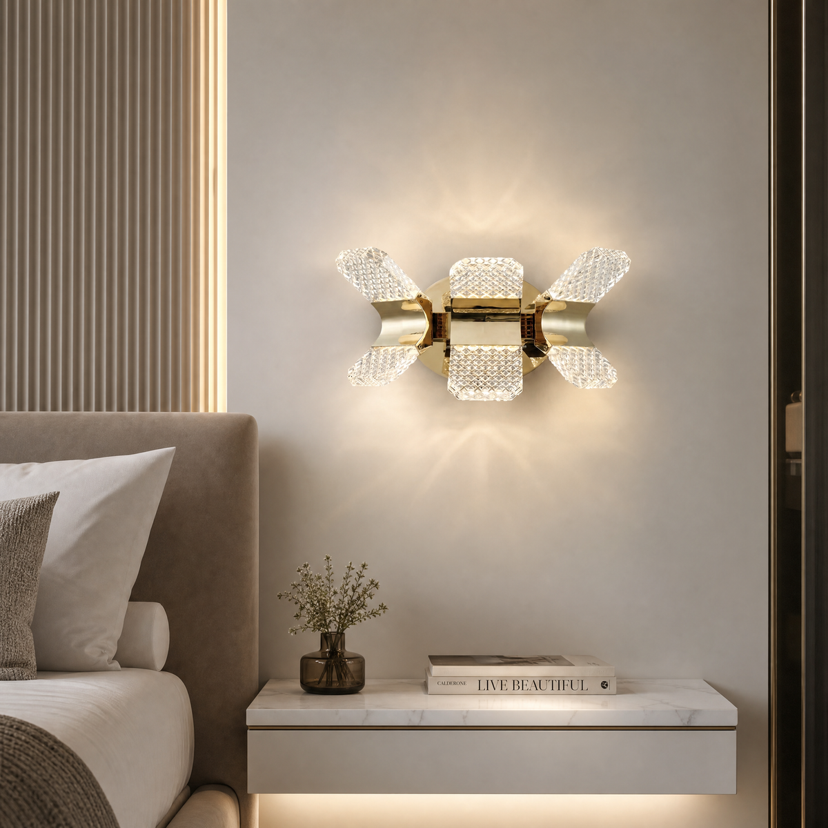 Yiosi Weaving Light Mini Crystal Wall Sconce