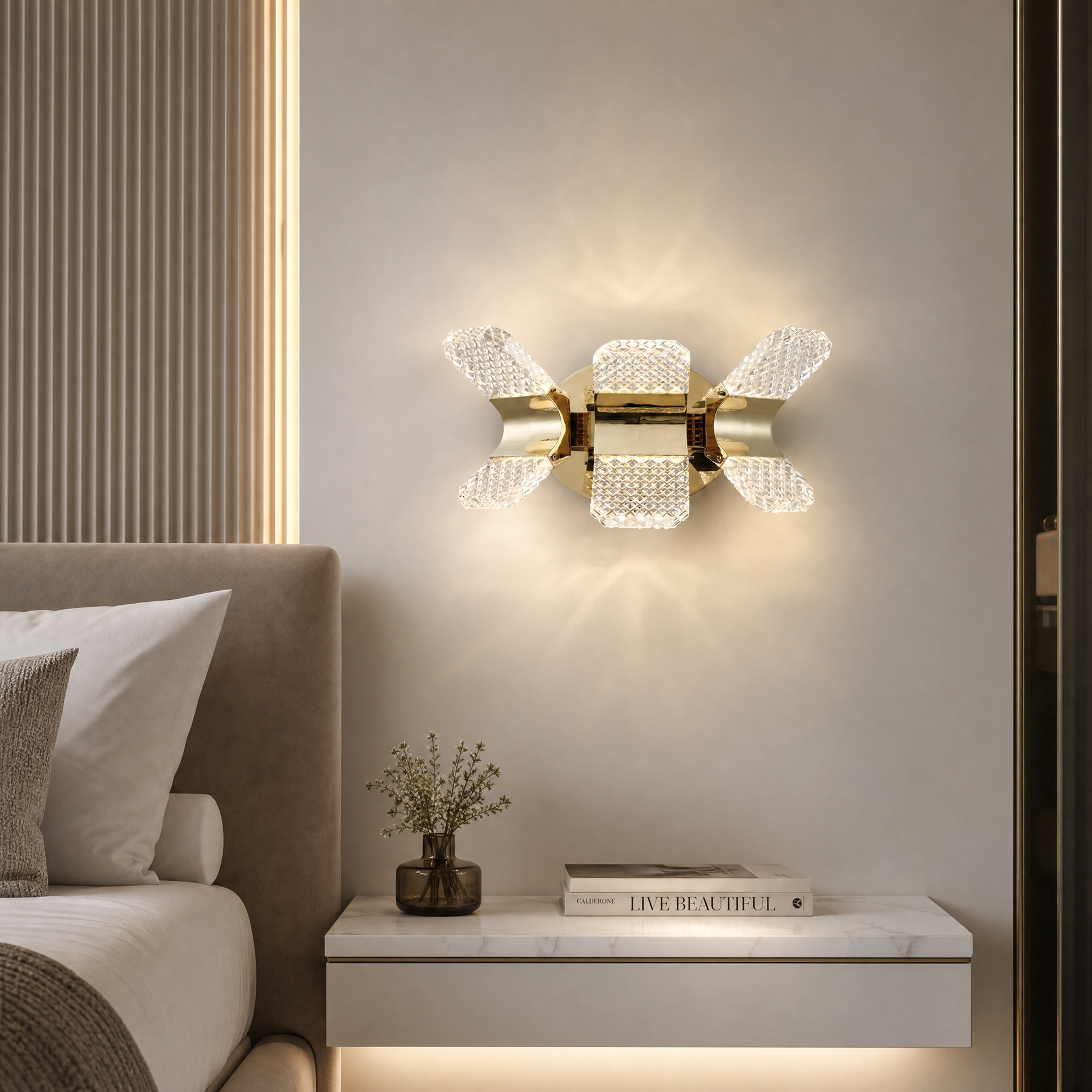 Yiosi Weaving Light Mini Crystal Wall Sconce