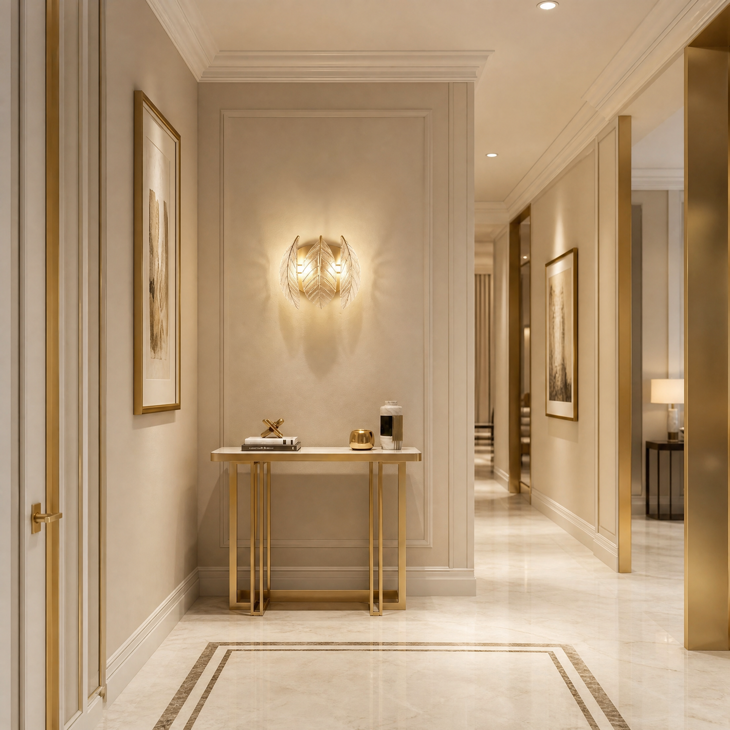 Yiosi White Birch Triple Glass Wall Sconce