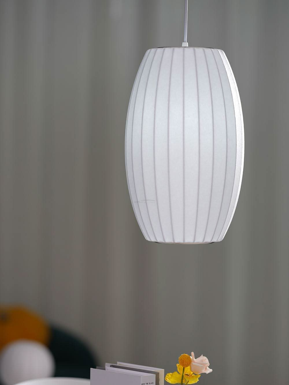 Bubble Pendant Light with Artificial Silk Lampshade - Yiosilamp