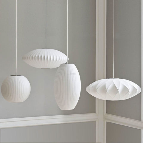 Bubble Pendant Light with Artificial Silk Lampshade - Yiosilamp