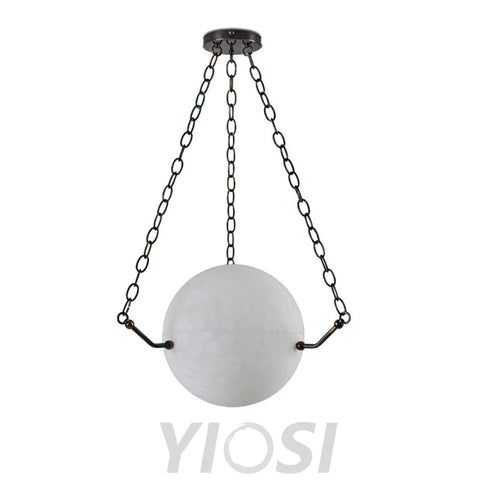 Aaron Alabaster Sphere Pendant Kitchen Island Suspension Lamp For Living Room Kitchen Bathrooms