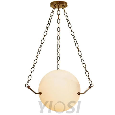 Aaron Alabaster Sphere Pendant Kitchen Island Suspension Lamp For Living Room Kitchen Bathrooms