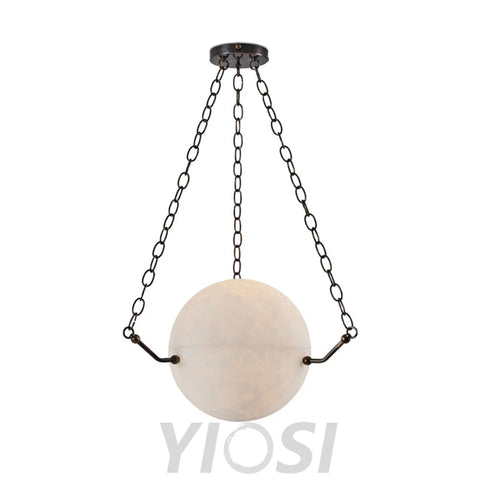 Aaron Alabaster Sphere Pendant Kitchen Island Suspension Lamp For Living Room Kitchen Bathrooms