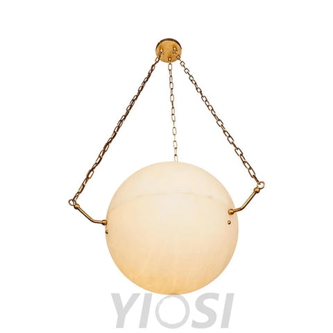 Aaron Alabaster Sphere Pendant Kitchen Island Suspension Lamp For Living Room Kitchen Bathrooms