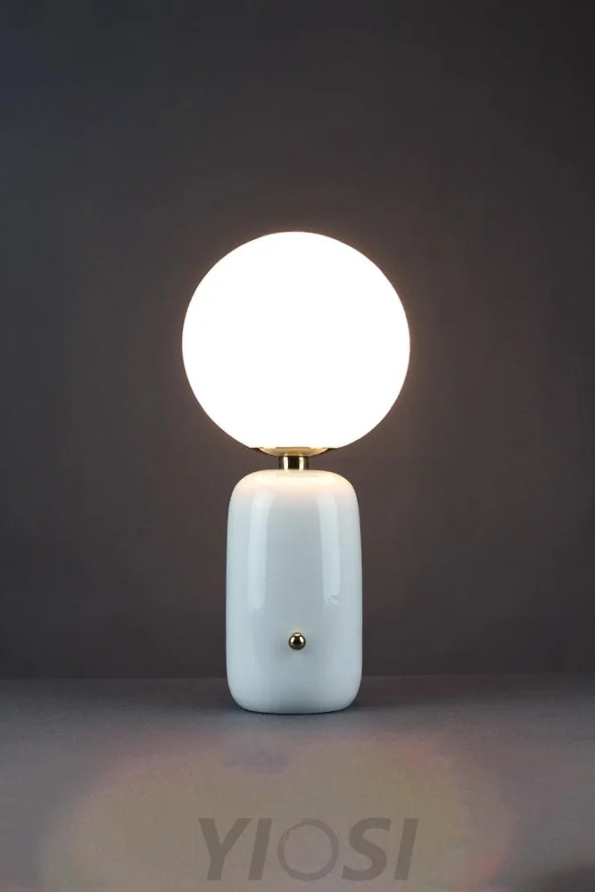 Abacus Shade Glass Table Lamp  ∅ 7.9″~9.8'' - Marshmallow-1-Yiosilamp