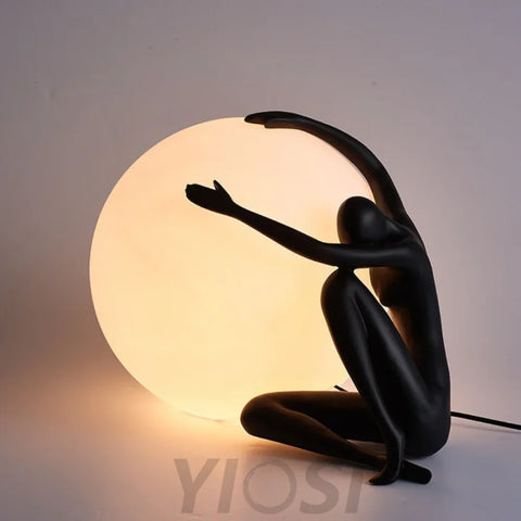 Abstract Character Round Table Lamp Lamp