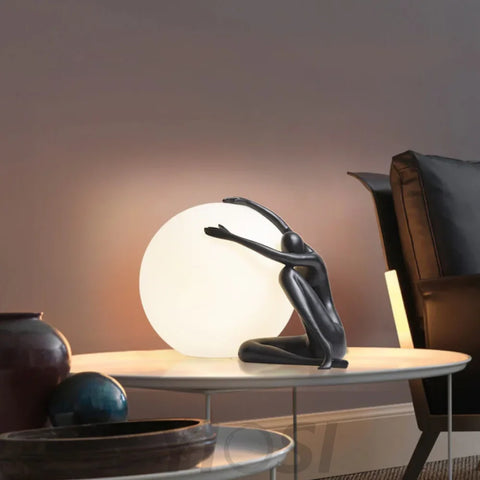 Abstract Character Round Table Lamp Lamp