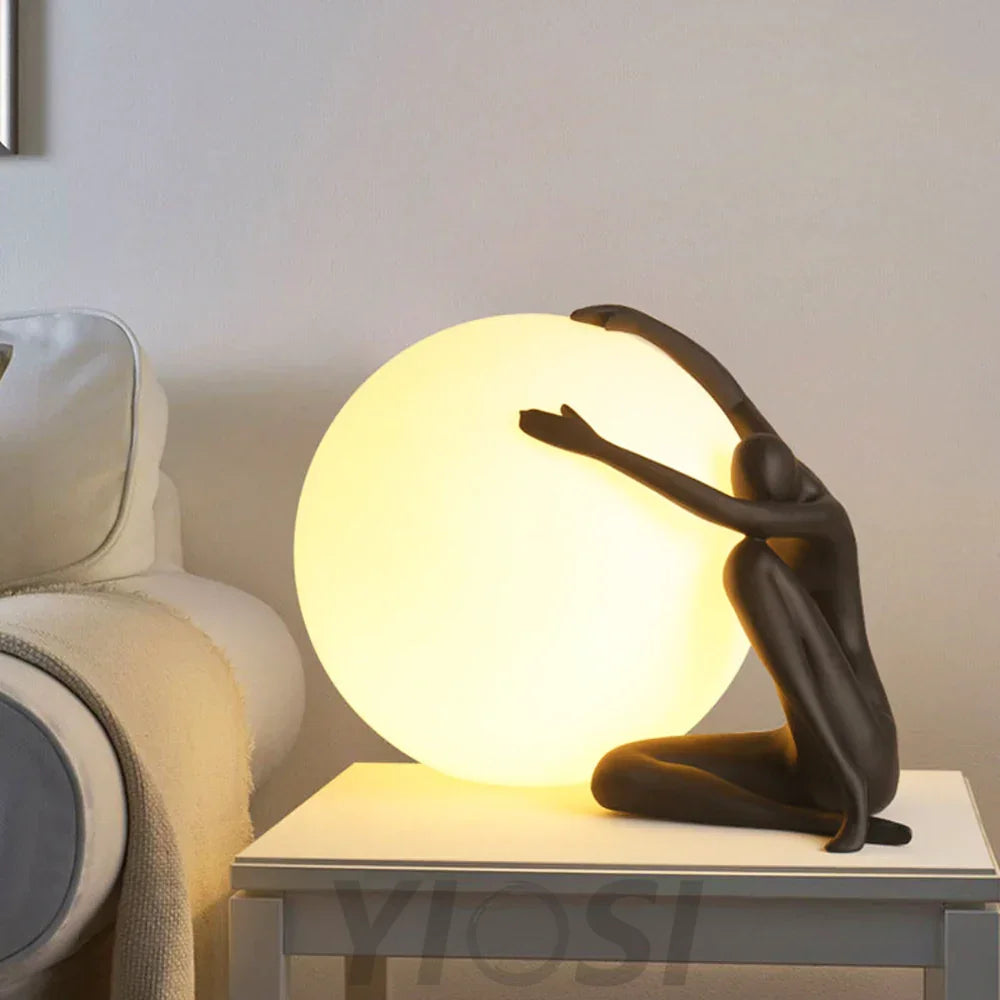 Abstract Character Round Table Lamp Lamp