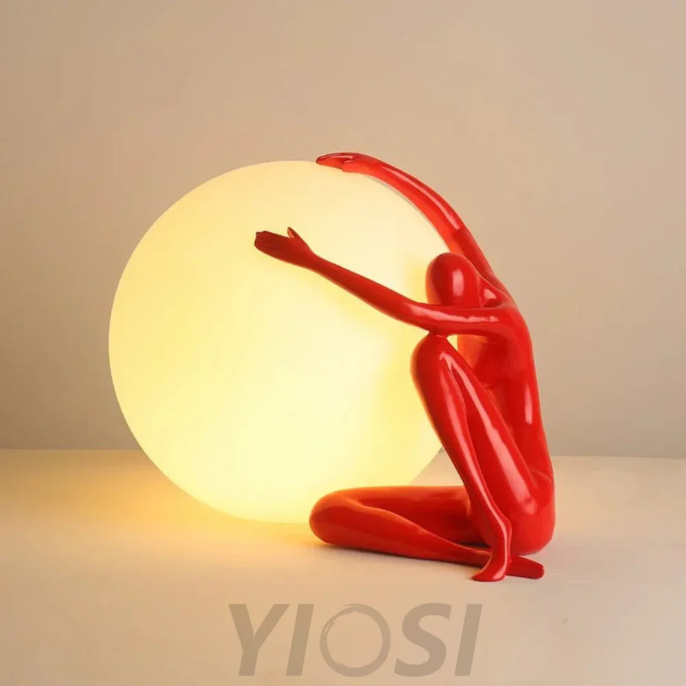 Abstract Character Round Table Lamp Lamp