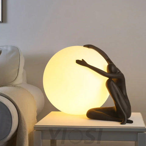 Abstract Character Round Table Lamp Lamp