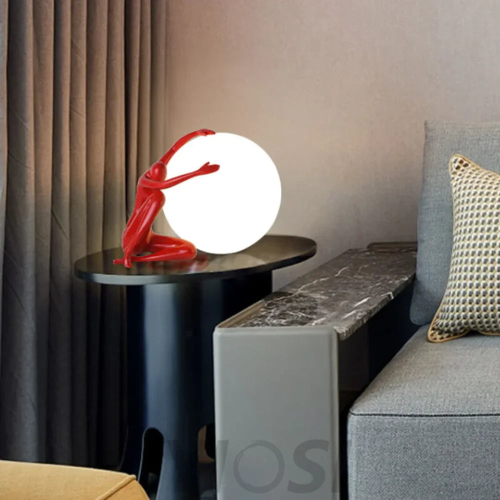 Abstract Character Round Table Lamp Lamp