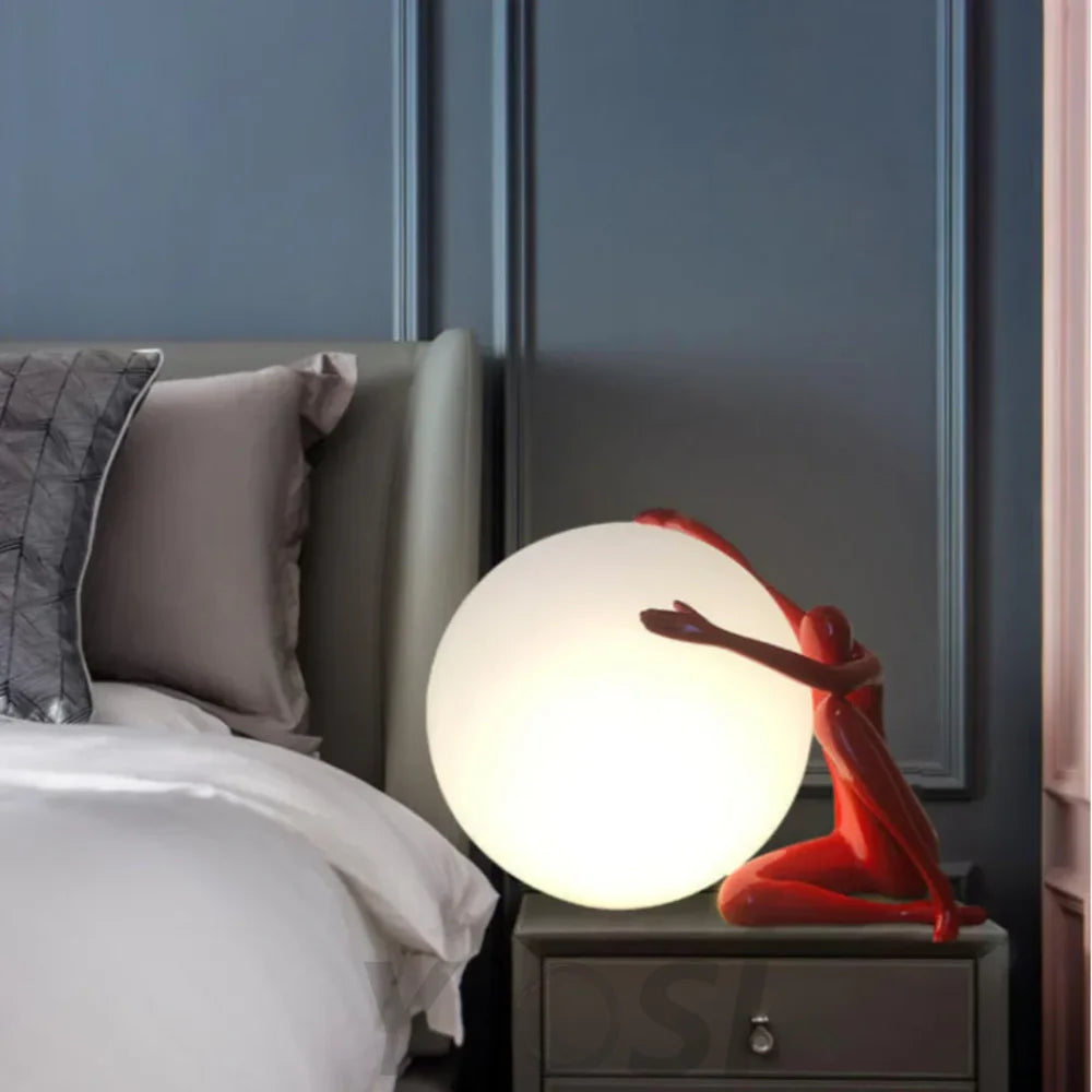 Abstract Character Round Table Lamp Lamp