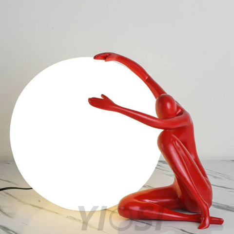 Abstract Character Round Table Lamp Lamp