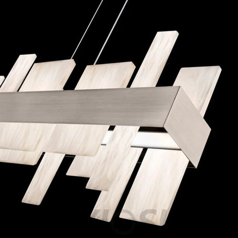 Acropolis 46In Led Linear Alabaster Chandelier Chandeliers For Dining Room Stairways Foyer Bedrooms