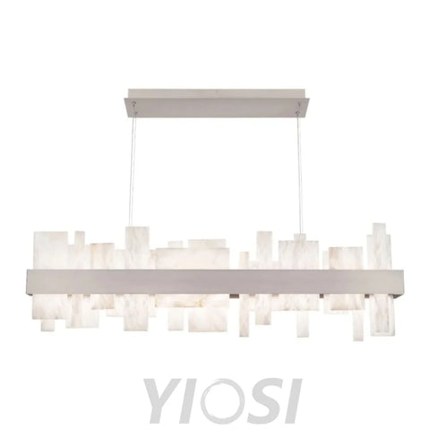 Acropolis 46in LED Linear Alabaster Chandelier