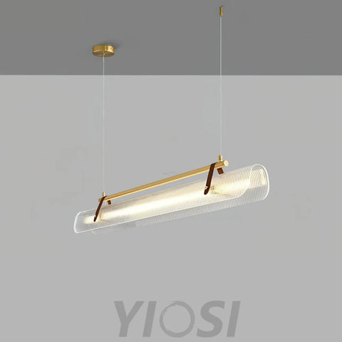 Acrylic Linear Type Chandelier, Dining table pendant light, Kitchen Island Lamp - Bar-1-Yiosilamp