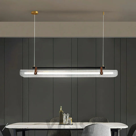 Acrylic Linear Type Chandelier, Dining table pendant light, Kitchen Island Lamp - Bar-1-Yiosilamp