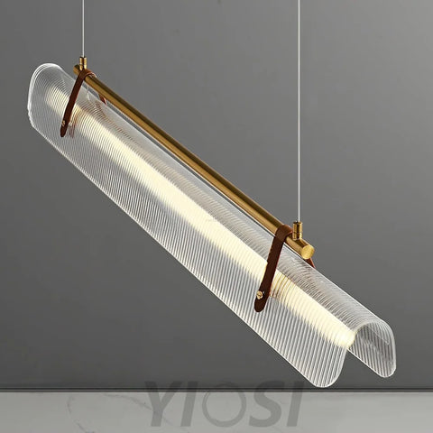 Acrylic Linear Type Chandelier, Dining table pendant light, Kitchen Island Lamp - Bar-1-Yiosilamp