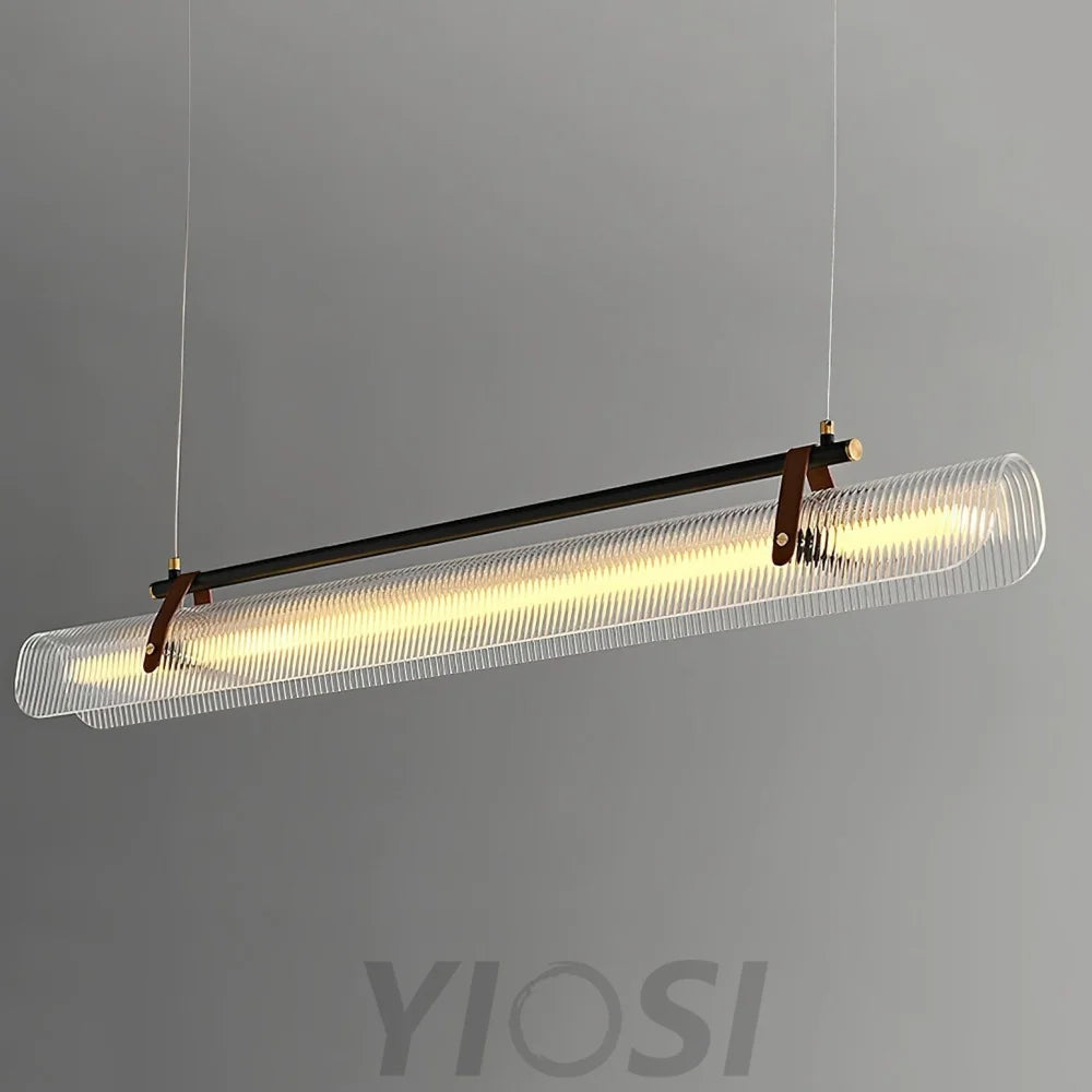 Acrylic Linear Type Chandelier, Dining table pendant light, Kitchen Island Lamp - Bar-1-Yiosilamp