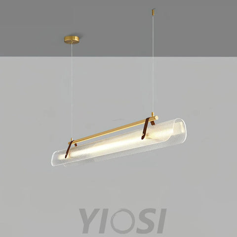 Acrylic Linear Type Chandelier, Dining table pendant light, Kitchen Island Lamp - Bar-1-Yiosilamp