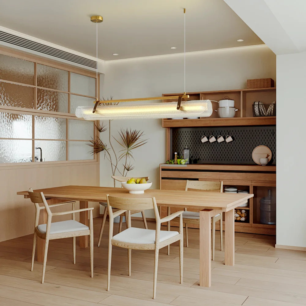 Acrylic Linear Type Chandelier, Dining table pendant light, Kitchen Island Lamp - Bar-1-Yiosilamp