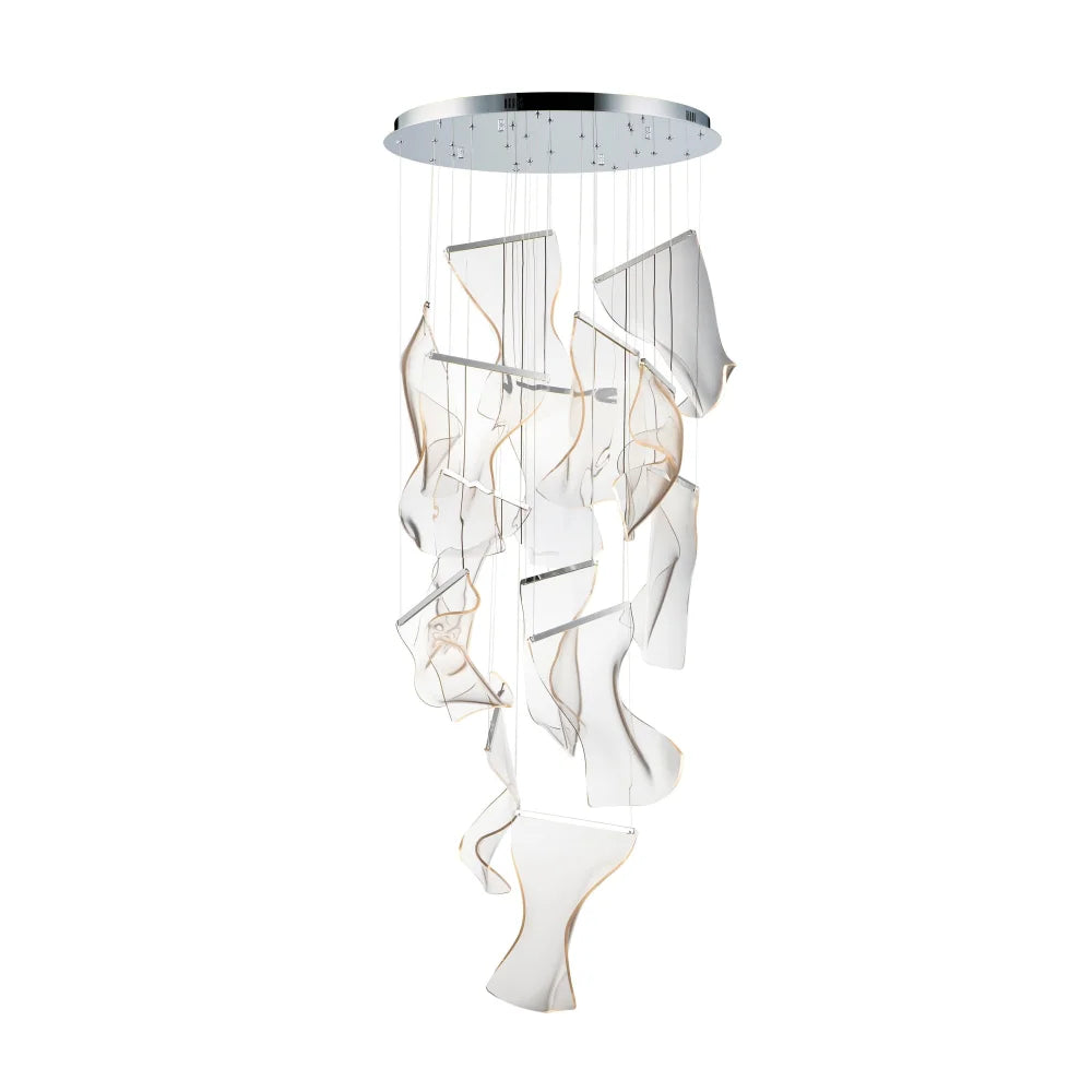 Acrylic Staircase Chandelier - Helia-1-Yiosilamp