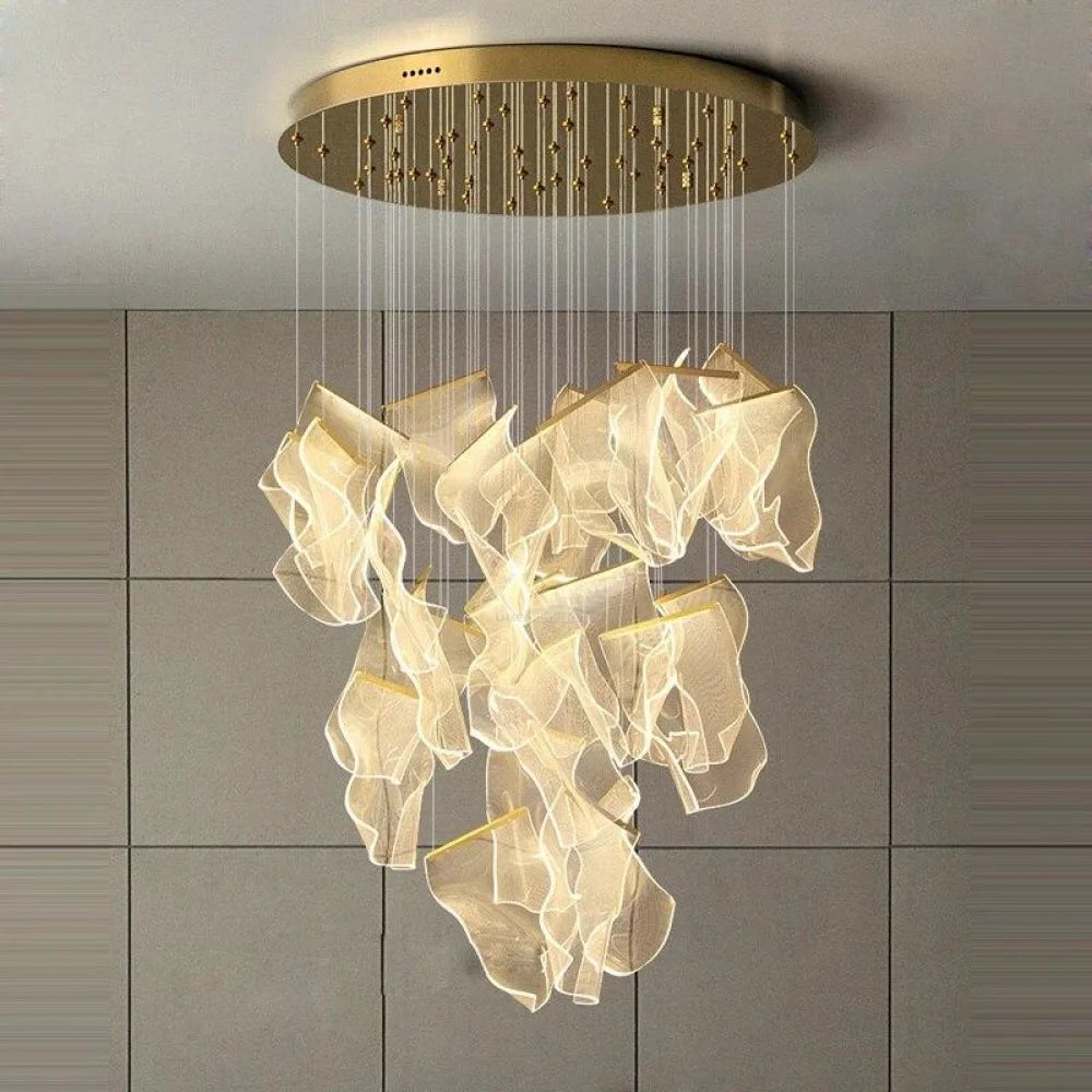 Acrylic Staircase Chandelier - Helia-1-Yiosilamp