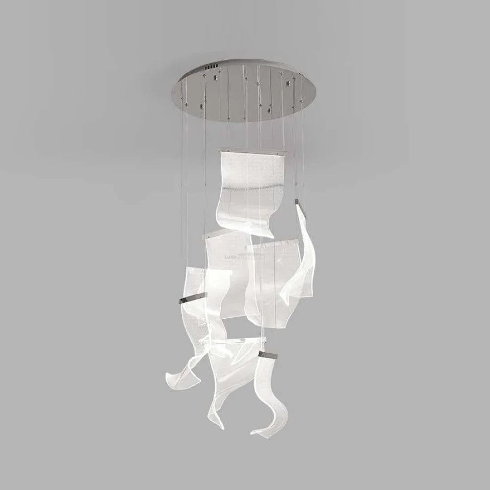 Acrylic Staircase Chandelier - Helia-1-Yiosilamp