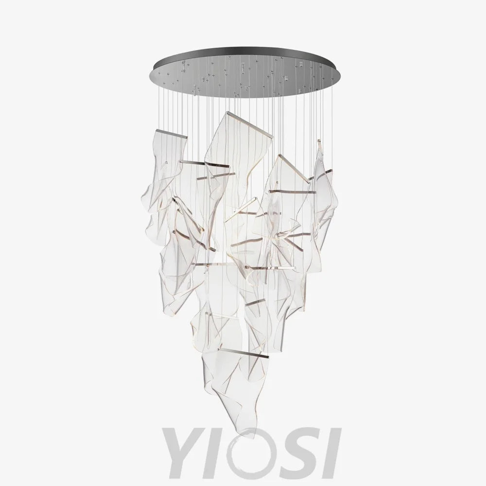 Acrylic Staircase Chandelier - Helia-1-Yiosilamp