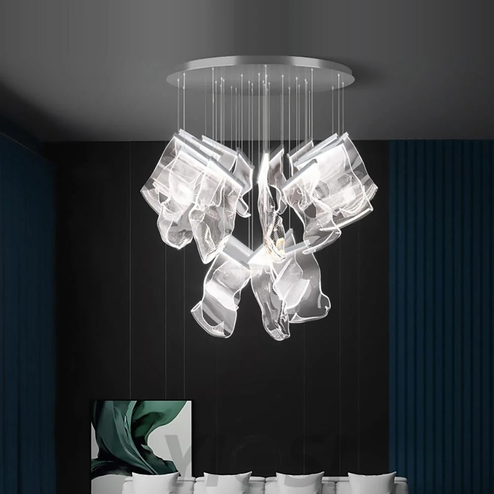 Acrylic Staircase Chandelier - Helia-1-Yiosilamp