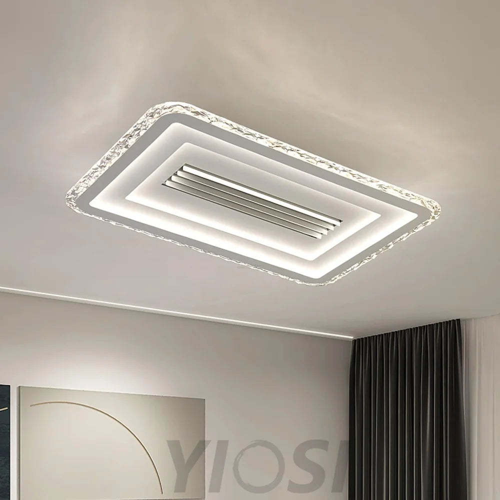 Acrylic Ultrathin Rectangle Ceiling Lamp L 38.6″ - Panel-1-Yiosilamp