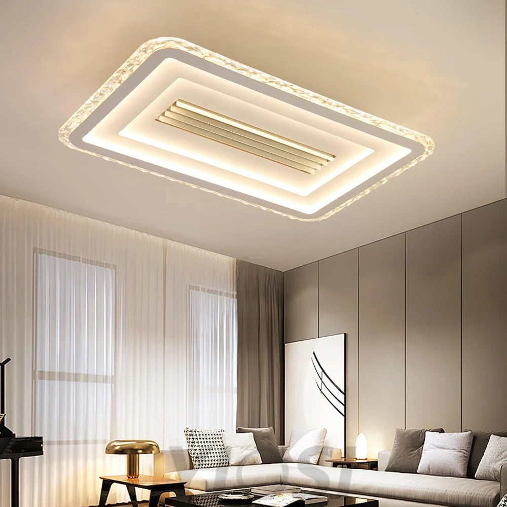 Acrylic Ultrathin Rectangle Ceiling Lamp L 38.6″ - Panel-1-Yiosilamp