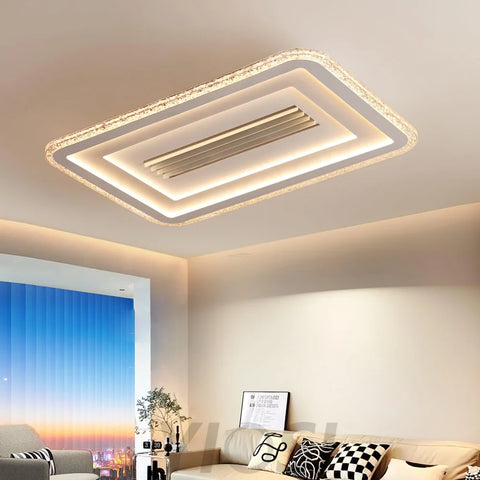 Acrylic Ultrathin Rectangle Ceiling Lamp L 38.6″ - Panel-1-Yiosilamp