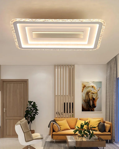 Acrylic Ultrathin Rectangle Ceiling Lamp L 38.6″ - Panel-1-Yiosilamp