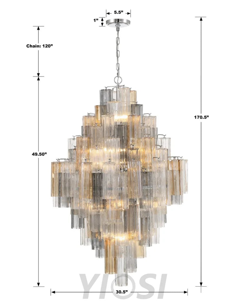 Addis Diamond Chandelier 49’’H Chandelier