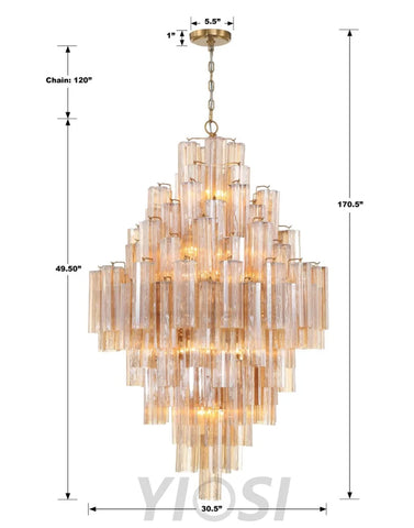 Addis Diamond Chandelier 49’’H Chandelier