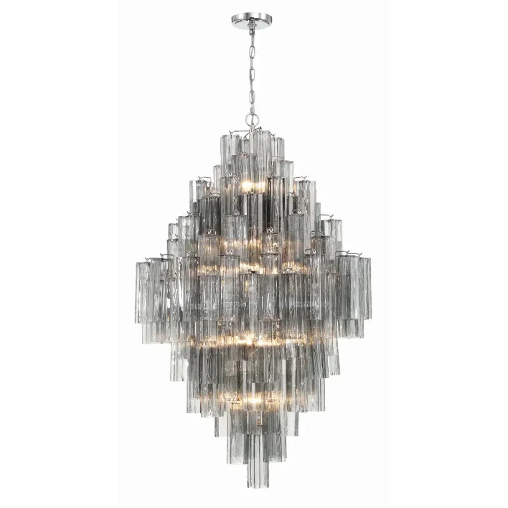 Addis Diamond Chandelier 49’’H Chrome / Autumn Chandelier