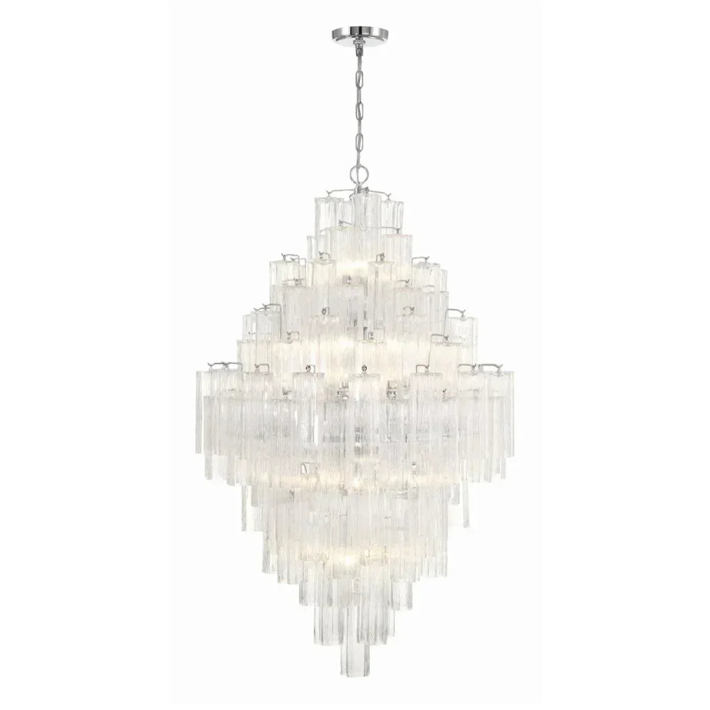 Addis Diamond Chandelier 49’’H Chrome / Clear Chandelier